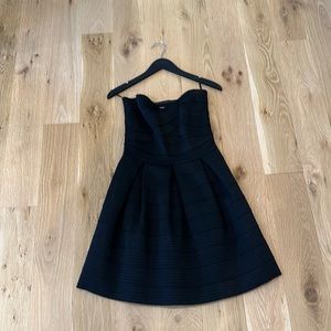 Black strapless dress